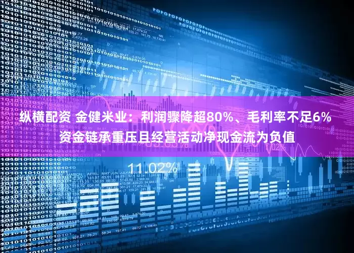 纵横配资 金健米业：利润骤降超80%、毛利率不足6% 资金链承重压且经营活动净现金流为负值