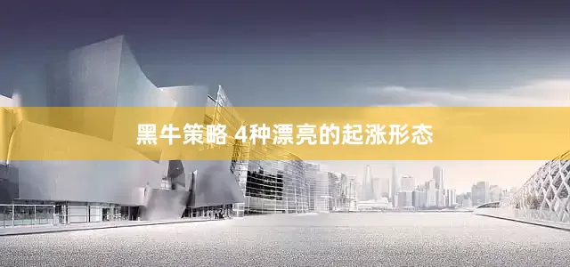 黑牛策略 4种漂亮的起涨形态
